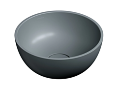 Omnires SHELL M+ umywalka nablatowa, Ø35 cm, ash grey mat SHELL350UNAG