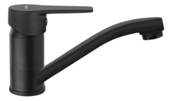 FERRO RITTO BLACK bateria umywalkowa stojąca, z orotową wylewką , czarna FE - BTR2ABL
