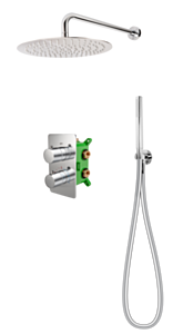 Fdesign Kompletny system podtynkowy prysznicowy z baterią termostatyczną i deszczownią FD1-TS07-7SET1-11