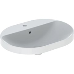 GEBERIT Geberit Variform Umywalka wpuszczana w blat, eliptyczna, B60cm, H17.8cm, T45cm, z przelewem, z otwor KOŁO 500.732.01.6 GEB-500.732.01.2