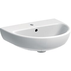 GEBERIT Geberit Selnova Umywalka kompaktowa, B50cm, H18cm, T41cm, z przelewem, z otworem na baterię KOŁO M31150000 GEB-500.295.01.7