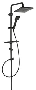 FERRO Squerto Lux Black - zestaw natryskowy przesuwny z deszczownią FE-NP24-BL