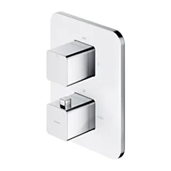 Omnires PARMA termostatyczna bateria prysznicowo-wannowa podtynkowa, chrom/biały połysk PM7436CRB