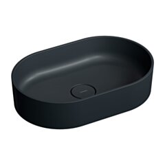 Omnires OVO M+ umywalka nablatowa, 55 x 36 cm, black lava mat OVOUNBLV