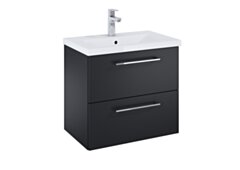ROCA ROMA COMPACT Szafka łazienkowa 60 cm z 2 szufladami, do kompletacji z umywalką Hebe, czarny mat(nr elita 168519 ) CR-A857952532