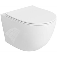 LaVita Miska WC z deską wolnoopadającą wisząca bez kołnierza spłukiwanie wirowe biały połysk Sinto LAV_4798