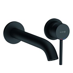 KLUDI KLUDI BOZZ ścienna bateria umywalkowa, wylewka 230 mm; czarny mat KLU-382453976