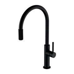 Omnires SWITCH bateria kuchenna do podłączenia zestawu filtrującego, czarny mat SW9057BL