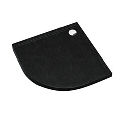 Schedline Brodzik akrylowy Sharper Black Stone 90x90x4,5 cm R55, półokrągły, Gwarancja 7 lat