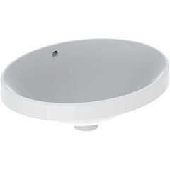 GEBERIT Geberit Variform Umywalka wpuszczana w blat, owalna, B50cm, H17.8cm, T40cm, z przelewem, bez otworu GEB-500.709.01.2