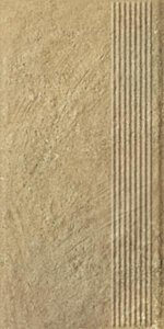 Paradyż Eremite Beige Stopnica Prosta Struktura Mat 30,0x60,0 G1