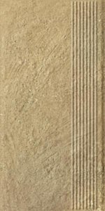 Paradyż Eremite Beige Stopnica Prosta Struktura Mat 30,0x60,0 G1