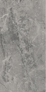 Paradyż Little Rocks Graphite Stopnica Prasowana Mat. 29,8x59,8 G1