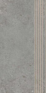 Paradyż Authority Grey Stopnica Prosta Nacinana Mat. 29,8x59,8 G1