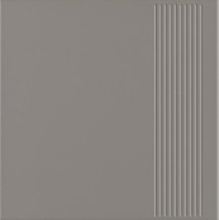 Paradyż Bazo Grys Stopnica Prosta Gres Monokolor Mat. 30x30 G1