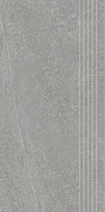 Paradyż Natural Rocks Silver Stopnica Prosta Nacinana Mat. 29,8x59,8 G1