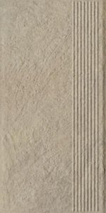 Paradyż Eremite Crema Stopnica Prosta Struktura Mat 30,0x60,0 G1