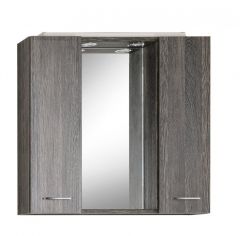 ZOJA/KERAMIA FRESH szafka z lustrem i oświetleniem LED, 70x60x14cm, mali wenge