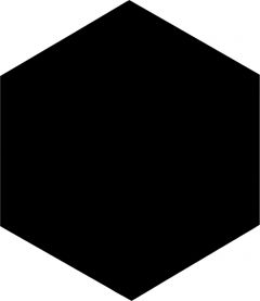 Płytki Solid Black heksagon EGEN 21,5x25