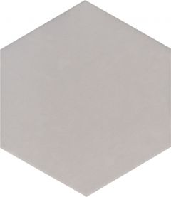 Szara heksagonalna płytka na białym tle