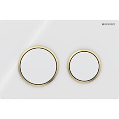 GEBERIT Przycisk WC Omega20  biały-złoty-biały okrągły GEB-115.085.KK.1