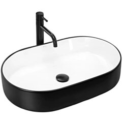 Rea UMYWALKA NADIA 60 BLACK MATT/WHITE - NABLATOWA REA-U8781