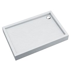 Schedline Brodzik akrylowy zintegrowany z nośnikiem Stabilsound Plus® oraz obudową akrylową przeciągniętą do podłogi Favory Plus White Stone 90x120x16 cm, prostokątny, Gwarancja 10 lat