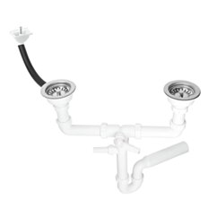 MCALPINE Syfon zlew.2-k+spust 3.5"z podł. pralki lub zmywarki SYF-HC7HC12DR-POL1
