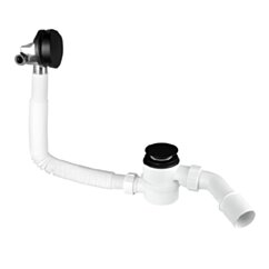 MCALPINE Syfon wannowy z mech.napelniania,klik-klak Czarny SYF-HCN2600CC-15MM-MB