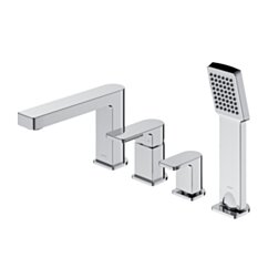 Omnires BARETTI bateria wannowa 4-otworowa, chrom połysk BA7832CR