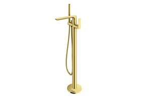 Kohlman Experience Brushed Gold bateria wannowo-prysznicowa wolnostojąca złoty szczotkowany QF1165EGDB