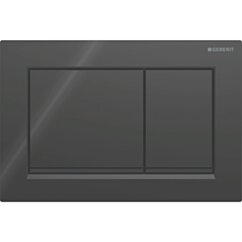 GEBERIT Przycisk uruchamiający Geberit Omega20, przedni/górny, czarny-czarny mat-czarny prostokątny GEB-115.080.DW.1