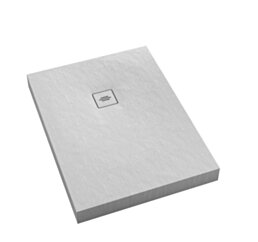 Schedline Brodzik akrylowy zintegrowany z nośnikiem Stabilsound Plus® oraz obudową akrylową przeciągniętą do podłogi NonLimits White Stone 80x160x12cm, prostokątny, Gwarancja 10 lat