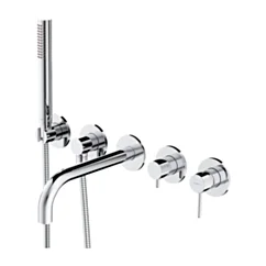 Omnires Y bateria wannowa 5-otworowa podtynkowa z długą wylewką, chrom połysk Y1237-1CR
