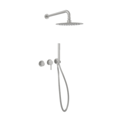 Excellent Pi Zestaw prysznicowo-wannowy podtynkowy, 2 funkcyjny z deszczownicą 25 cm, nikiel szczotkowany AREX.1252.K.03NB