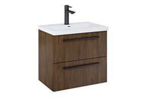 ROCA KWADRO Szafka łazienkowa 60 cm z 2 szufladami, do kompletacji z umywalką Hebe, orzech Lincoln(nr elita 168956 ) CR-A857969540