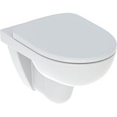 GEBERIT Geberit Selnova Zestaw wiszącej miski WC, lejowa, B36cm, H39cm, T53cm, Rimfree, z deską sedesową, mo GEB-501.751.00.1