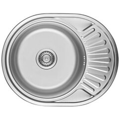 Kuchinox NORMAL zlew okr stal wpuszczany  450×570x180 gładki SGN_083T