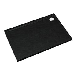 Schedline Brodzik akrylowy Sharper Black Stone 90x100x4,5 cm, prostokątny, Gwarancja 7 lat