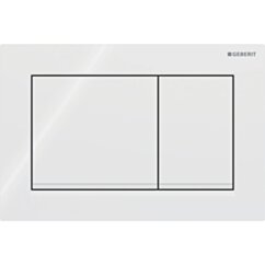GEBERIT Przycisk uruchamiający Geberit Omega20, przedni/górny, biały-biały mat-biały prostokątny GEB-115.080.11.1