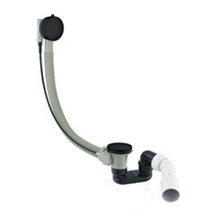 Omnires CGS syfon wannowy przelewowo-odpływowy, czarny mat TK104-PLUS-3.43+64-SBL