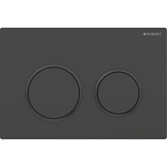 GEBERIT Przycisk uruchamiający Geberit Omega20, przedni/górny, czarny mat-czarny-czarny mat, easy-to-clean okrągły GEB-115.085.16.1