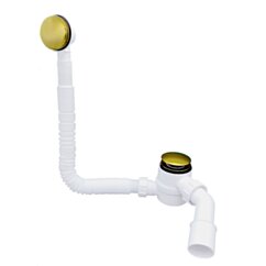MCALPINE Syf.wannowy click-clak 26CL nowa wersja z przel. 1M.do cięcia złoty SYF-HC2600CL-GOLD-PVD