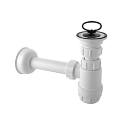 MCALPINE Syfon umywalk.butelkowy z korkiem chrom niski 5/4x32mm SYF-HC1L