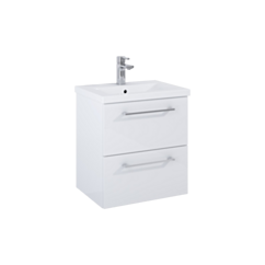 ROCA ROMA COMPACT Szafka łazienkowa 50 cm z 2 szufladami, do kompletacji z umywalką Hebe, biały połysk (nr elita 167456 ) CR-A857951806
