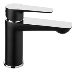 FERRO ADORE bateria umywalkowa, klik-klak , chrom/czarna           w FE-BDR2BLC