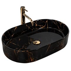 Rea UMYWALKA NADIA 60 BLACK MARBLE SHINY - NABLATOWA REA-U0539