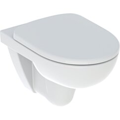 GEBERIT Geberit Selnova Zestaw wiszącej miski WC, lejowa, B36cm, H38cm, T53cm, z deską sedesową, mocowanie o GEB-501.752.00.1