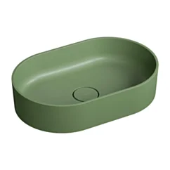 Omnires OVO M+ umywalka nablatowa, 55 x 36 cm, olive mat OVOUNOL
