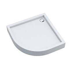 Schedline Brodzik akrylowy zintegrowany z nośnikiem Stabilsound Plus® oraz obudową akrylową przeciągniętą do podłogi Favory Plus 90x90x16 cm R55, półokrągły, Gwarancja 10 lat